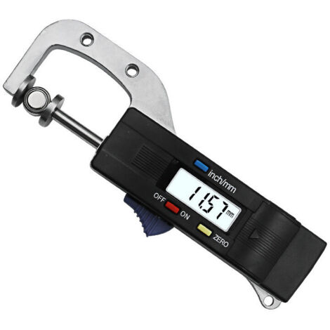 Ahlsen Medidor de espesor digital preciso de pieza Medidor de espesor de 0-25,4 mm con pantalla LCD duradera