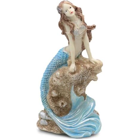 Ahlsen Meerjungfrau-Statue, exquisite Harzstatue, Kunstsammlungs-Skulptur für Wohnzimmerdekor, Zuhause, Geburtstagsgeschenke