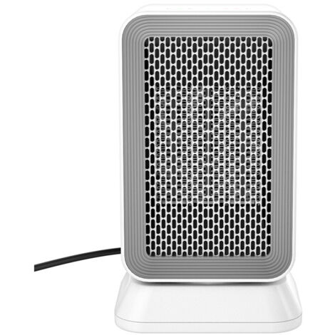 Ahlsen Mini calentador de ventilador 1000W Calentador de ventilador de cerámica PTC Elemento calefactor de cerámica Blanco 4.75" x 4.5" x 8"