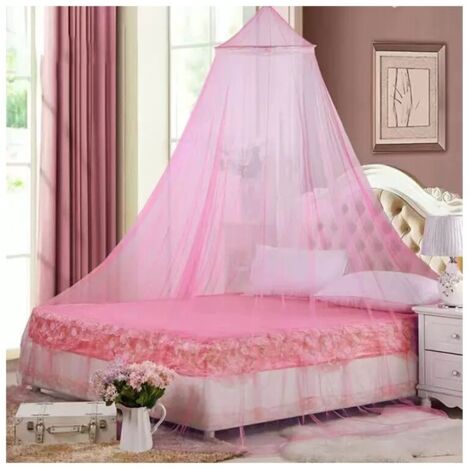 Ahlsen Mosquitera para cama, dosel colgante grande, mosquitera para cuna, cama, hamaca, 260x60x800cm, rosa