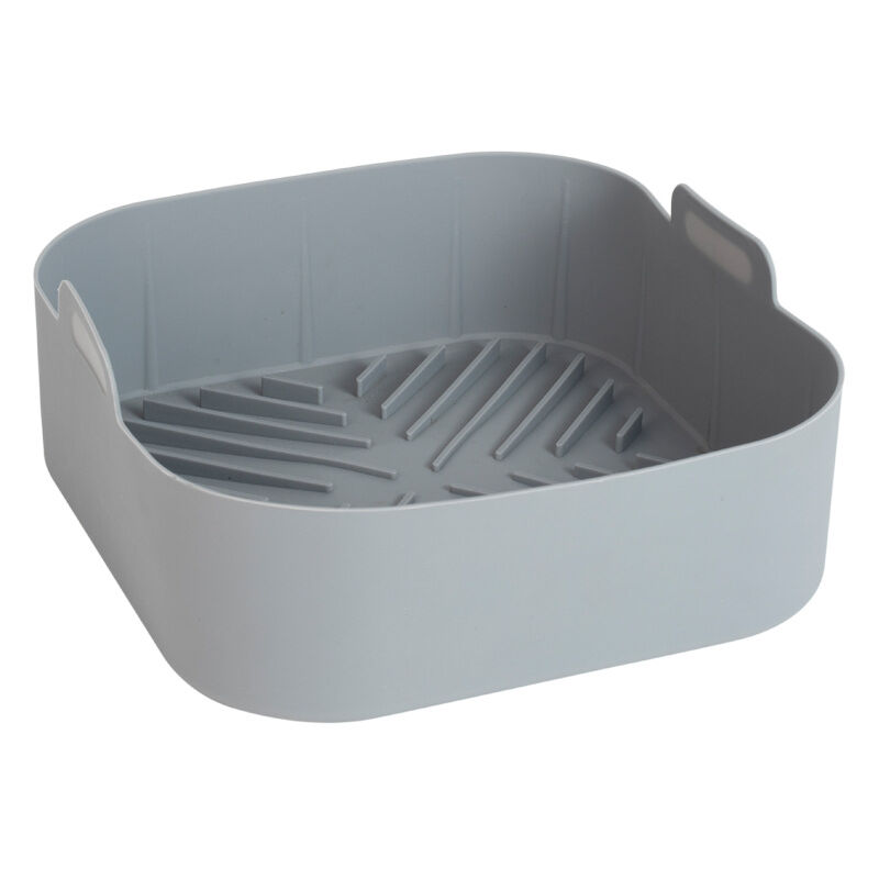 Ahlsen - Moule pour friteuse à air, silicone, 21 cm, gris