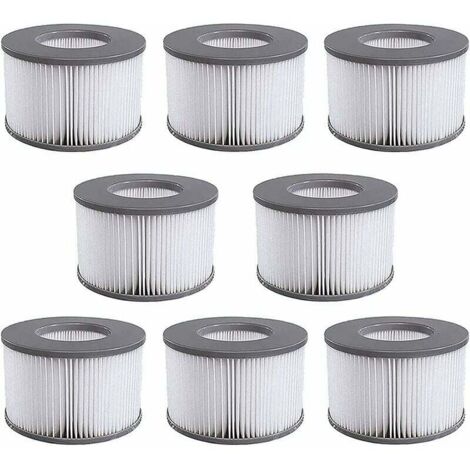 Ahlsen Mspa Hot Tub Filter Ersatzfilterkartusche, Hot Sub und Spa Ersatzwasserfilter, für aufblasbare Schwimmbecken – Wasserfiltermodell (8 Stück)