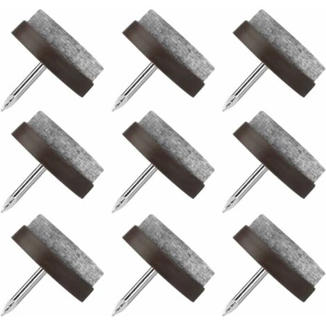 Ahlsen Nagelbare Stuhlgleiter, 80 Stück Möbelgleitnägel, 22 mm runde Gleitpads, Stuhlgleiter, Filz-Möbelgleiter zum Schutz von Tischbeinen, Stuhlmöbeln