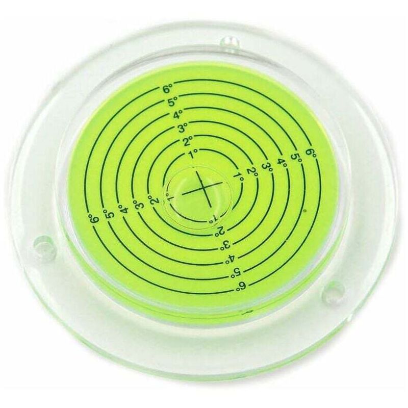 Ahlsen - Niveaux à bulle Niveau à bulle circulaire rond à bulle avec trous de fixation pour camping-car, Vert, 100mm
