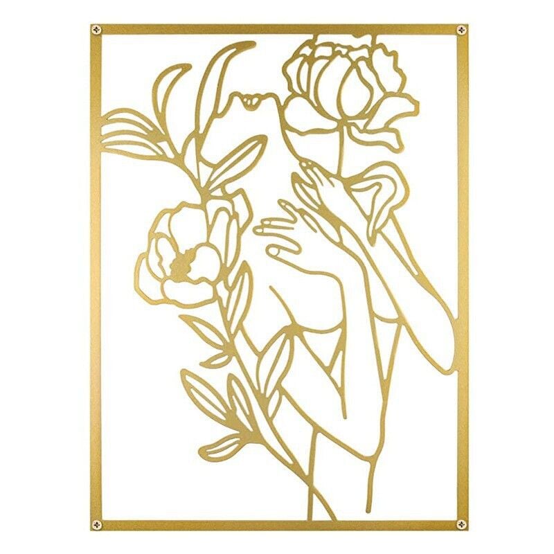 Or décoration murale métal métal femme forme décoration murale sculpture en métal art mural femme abstraite corps forme décoration murale métal