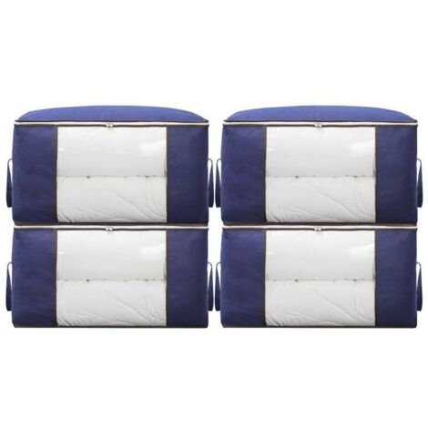 Ahlsen Organizadores Debajo de la Cama Gran Capacidad Manta Nórdica Almohada Juguetes Ropa Chaqueta 60x43x35cm (Marrón)
