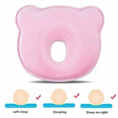 Ahlsen Orthopädisches Babykissen gegen Plattkopf und Kopfverformung 24223cm,rosa