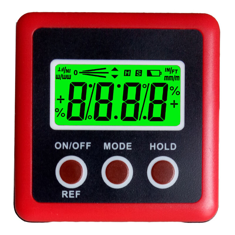 Ahlsen Outil de recherche d'angle magnétique pour scie à table magnétique - Inclinomètre numérique - 0 sur 90 degrés Angle Cube Rapporteur numérique