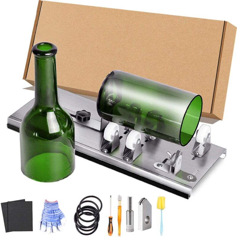 Outils de Découpe du Verre diy Bouteille en Verre Cutter Kit, Coupe-Bouteille en Verre Machine de Découpe de Bouteille Améliorée Home Craft diy