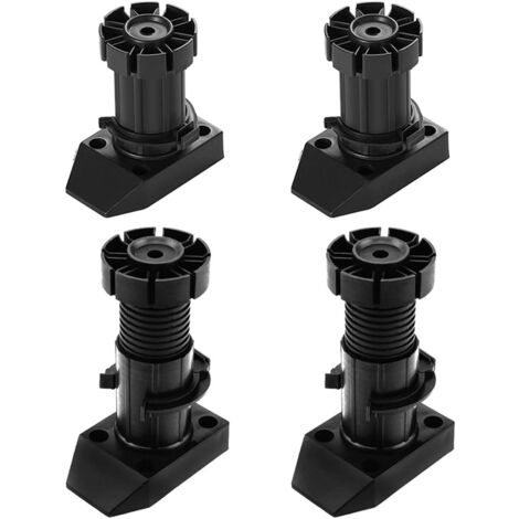 Ahlsen Pack Plastic Furniture Legs for Kitchen, Height Adjustable Table Legs, Replacement Furniture Legs, Furniture Feet, Adjustment Feet for Sofa Bed, Cabinet, Couch, Chair