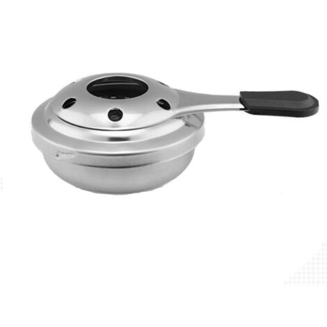 Ahlsen Paquete de 2 Mini estufa de Alcohol, estufa portátil de acero inoxidable a prueba de viento para acampar, senderismo, cocinar, té y café, bebidas calientes