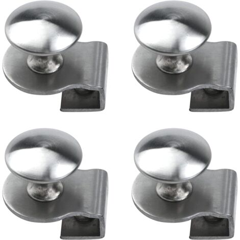 Ahlsen Paquete de 4 manijas de vidrio para gabinete, puerta de vidrio, vitrina, perillas de armario para cocina, baño, oficina, tienda (plateado)