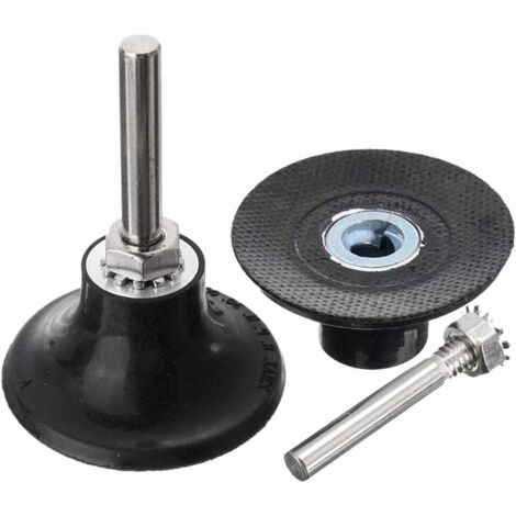 Ahlsen Paquete de almohadillas para muelas de pulido de 45 mm Mandril de soporte para muela con vástago de 6,35 mm Soporte de rueda de bloqueo redondo Cambio rápido para herramienta rotativa de pulido