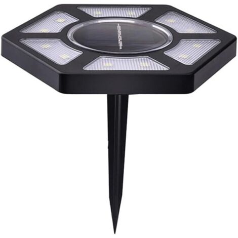 Ahlsen Paquete de luces solares para jardín al aire libre, luces de suelo para exteriores con 12 fuentes de luz LED, luces para jardín al aire libre, camino, jardín, terraza, terraza