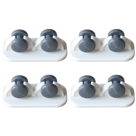 Ahlsen Paquete de mini rollos autoadhesivos, pequeños rollos adhesivos de plástico para contenedores de muebles, mesa con carrito, contenedor de almacenamiento otomano (blanco, rueda desechable)