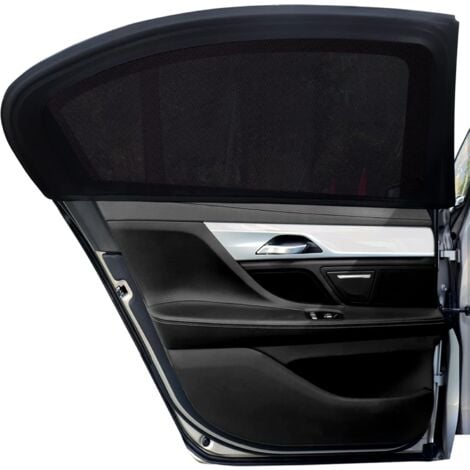 Ahlsen Pare-Soleil Voiture Bébé,2 Pièces Chaussette Voiture Soleil par,Bloquer Les Rayons UV,par Protege Soleil Voiture Arrière Enfants et Animaux (Noir) (L)