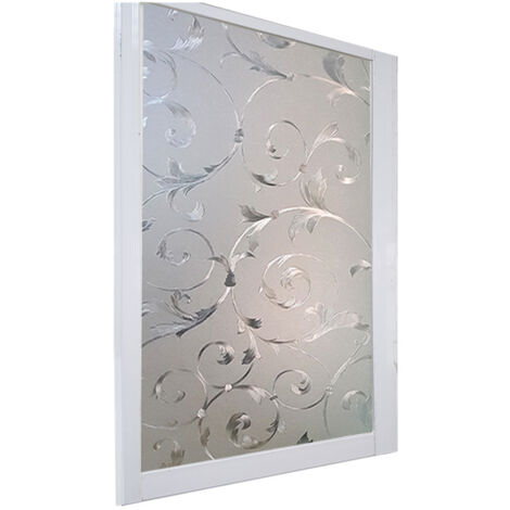 Ahlsen Película estática para ventana, opaca, para privacidad, autoadhesiva, para vidrio esmerilado, para privacidad, anti-UV, decorativa, 45 x 200 cm