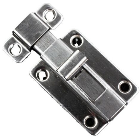 Ahlsen Pernos para puertas, paquete de 2 pernos para puertas de seguridad de acero inoxidable de 4 pulgadas con tornillos para todo tipo de puertas interiores