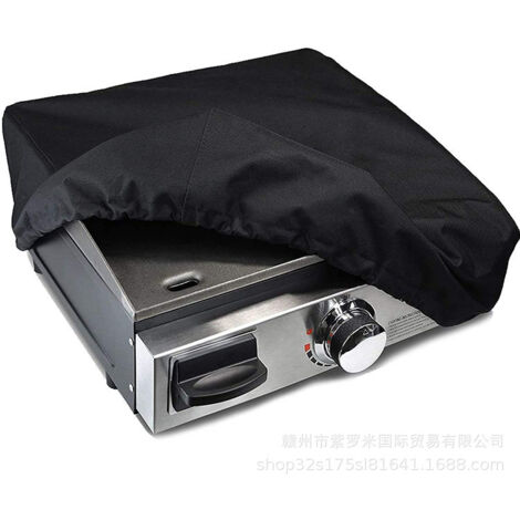 Ahlsen Petit couvercle de gril de barbecue couvercle de poêle à gril couvercle anti-poussière de barbecue housse étanche housse de protection de barbecue extérieur noir 17 pouces (444415)