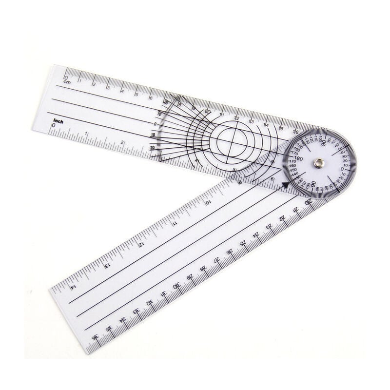 Image of Physiotherapie-Goniometer, professioneller 360-Grad-Winkel mit mehreren Regeln, 14 Zoll medizinische Wirbelsäule - Ahlsen