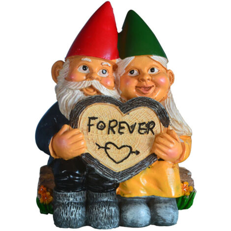 Ahlsen Piece dwarf couple garden statue, resin dwarf dwarf statue decoration ornament for lawn decoration