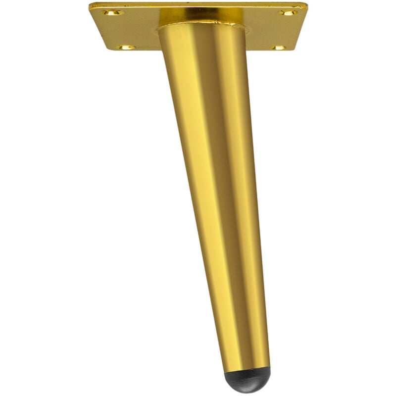 Ahlsen - Pieds de Meubles 15 cm Doré, Pieds de Table Basse en Metal Vintage Pieds de Table Oblique Pieds pour Meuble