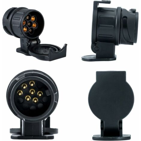 Ahlsen Pieza, Adaptador de enganche de remolque de 13 a 7 pines, Enchufe de enganche de remolque impermeable, Adaptador de remolque de 12 V
