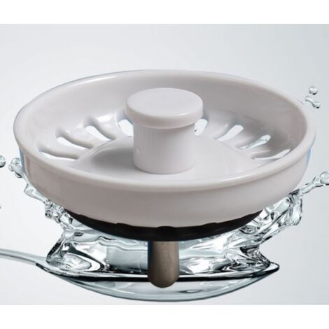 Ahlsen Pieza de repuesto para colador de cesta de fregadero de cocina para desagües estándar (3-1/2 pulgadas), cuerpo de acero inoxidable con tapón de goma