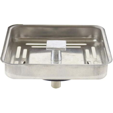 Ahlsen Pieza de tapón de desagüe cuadrado de acero inoxidable, 78 x 42 mm