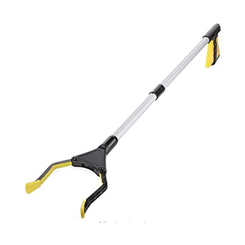 Ahlsen - pince ramasse objet 32' pliable magnétique,pince telescopique,outillage de jardin, (jaune)