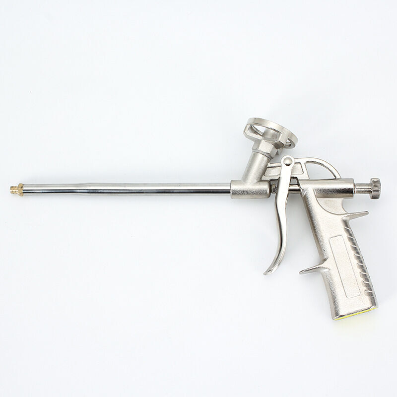 Pistolet à mousse, pistolet à mousse extensible, pistolet à mousse de polyuréthane professionnel pour mastic en mousse, calfeutrage, (tout métal)