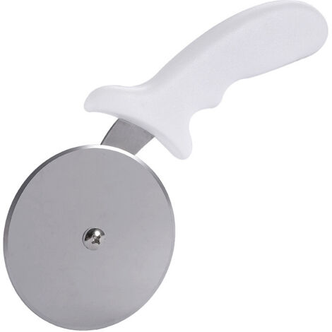 Ahlsen Pizza wheel, stainless steel pizza cutter, pizza cutter, professional pizza cutter, pizza knife with non-slip handle, pizza cutter for pizzas, pancakes, cakes (white)