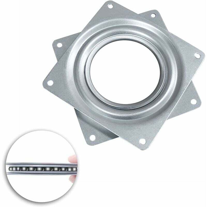 Plaque Pivotante à Roulement Carré, 5 Pcs Plateau Tournant Carré Plaque Pivotante Rotation à 360 Degrés Plateau Tournant Roulement à Billes 10cm pour