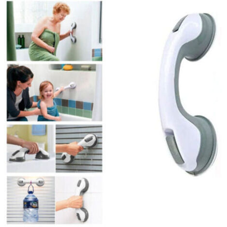 Ahlsen Poignée avec ventouse, main courante mobile, poignée de sécurité, support de salle de bain, poignée de douche, poignée de sécurité pour salle de douche, armoire, porte vitrée, fenêtre