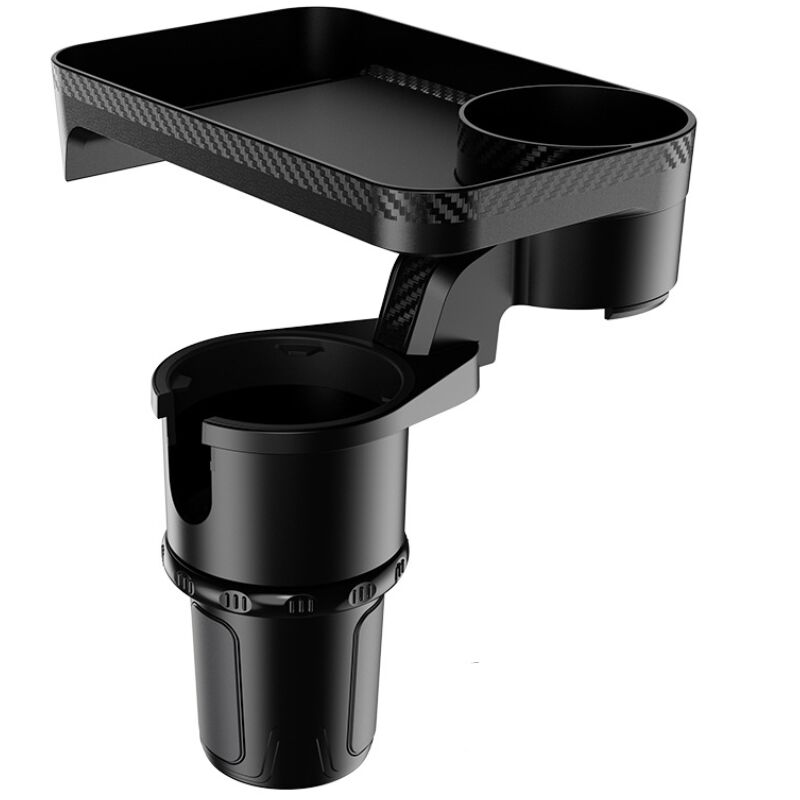 Ahlsen Porte-gobelet de voiture multifonction avec plateau amovible rotatif à 360 °, base réglable