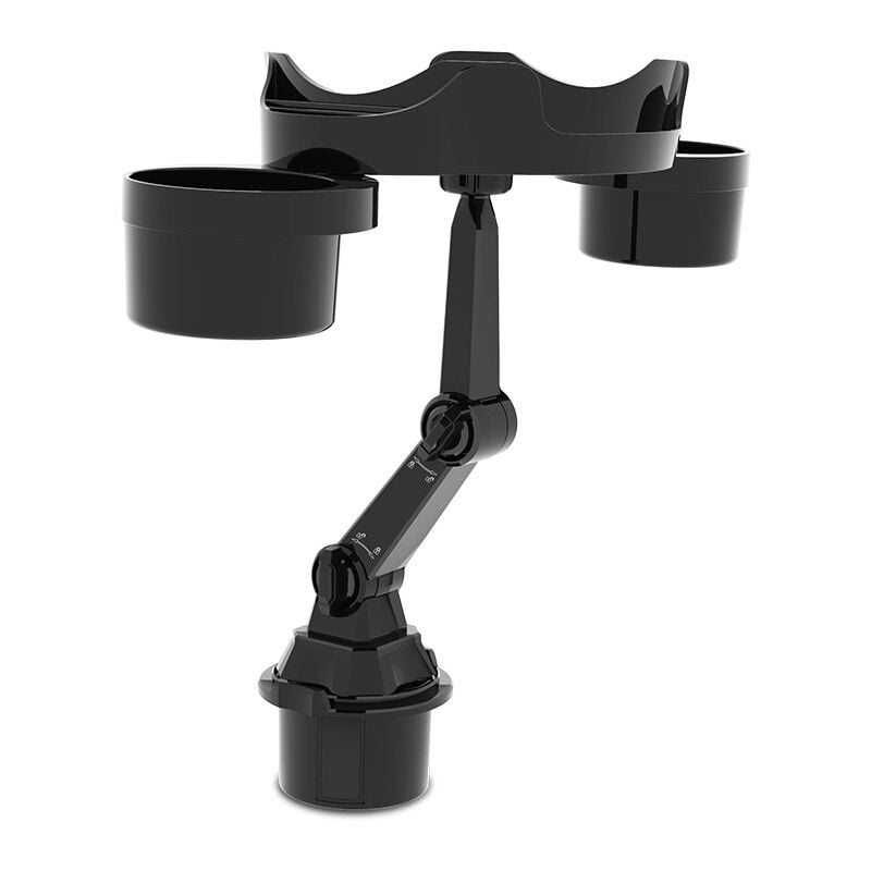 Ahlsen - Porte gobelet Voiture - Double Porte-gobelet avec Plateau Amovible Rotation 360° et Support de téléphone - Accessoires Voiture intérieur