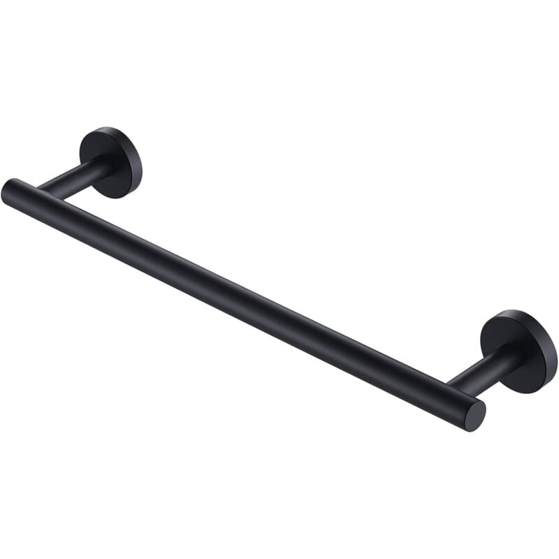 Ahlsen - Porte Serviette Salle de Bain Mural Porte Serviette Adhésif 40cm Acier Inoxydable SUS304 Porte Serviette Noir Mat