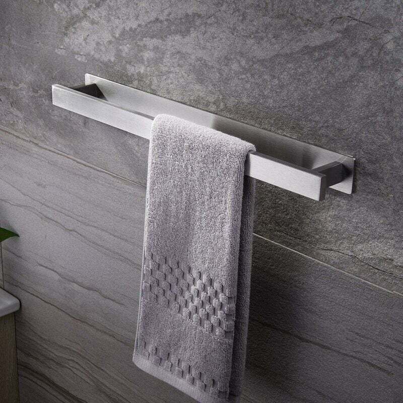 Ahlsen - Porte-Serviettes pour Salle De Bains Auto-Adhésif Serviette Barre Acier Inoxydable 40cm