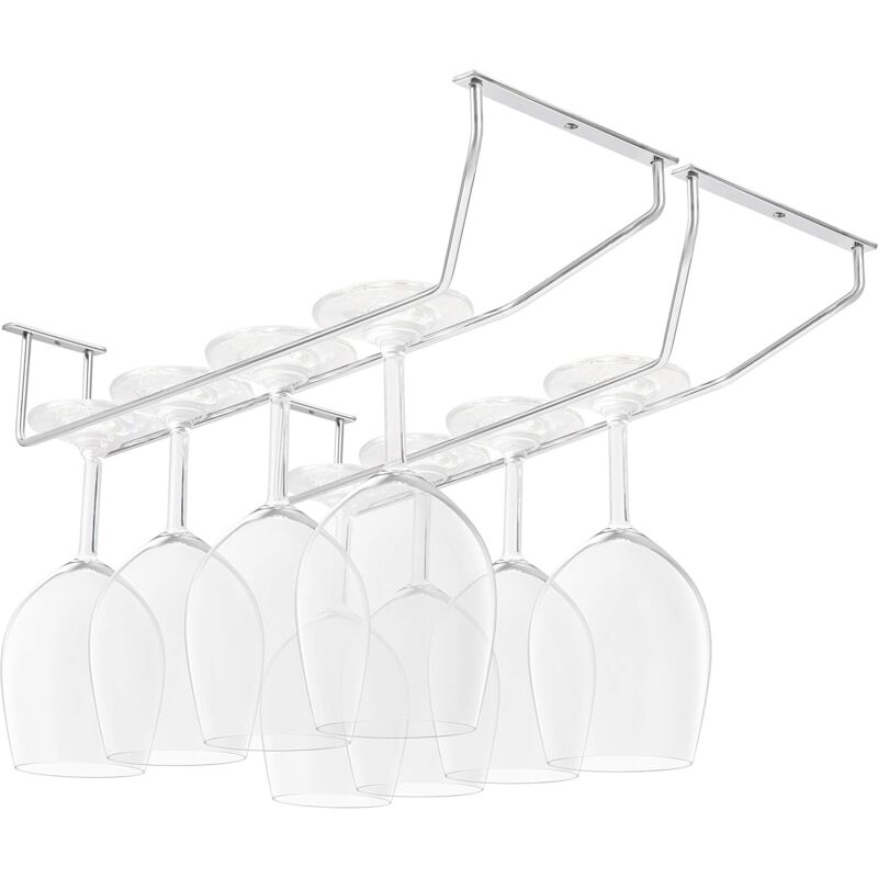 Ahlsen - Porte Verres Suspendu en Acier Chromé - Support Verre a Pied Suspendu de 2721.75cm