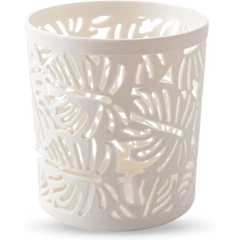 Ahlsen pot a crayon, pot a crayon enfant, Unique Fleur Creux Porte-Stylo Blanc 101010.5cm
