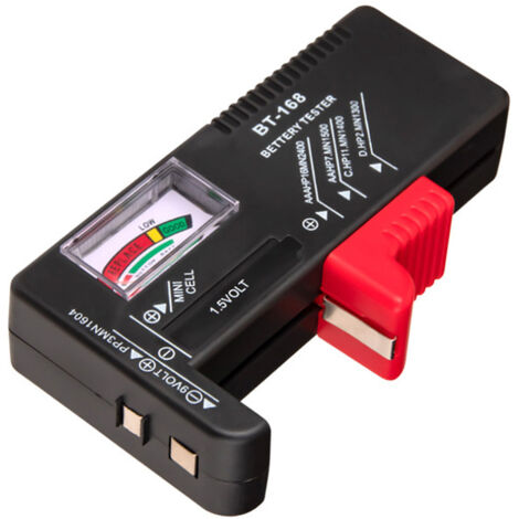 Ahlsen Probador de batería universal, probador de voltaje de batería para baterías codificadas AA AAA CD 9V 1.5V (Modelo: BT-168)