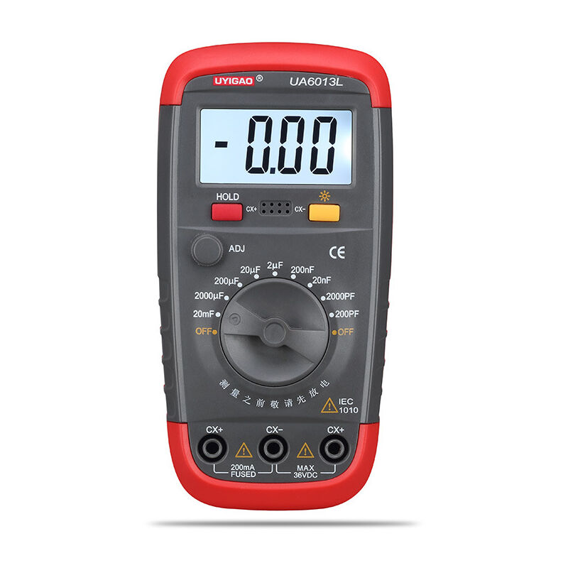 Professionnel Capacimetre, Testeur de numérique condensateur 0,1 pF - 20000uF avec capacimètre avec rétroéclairage lcd et veste de protection - Ahlsen