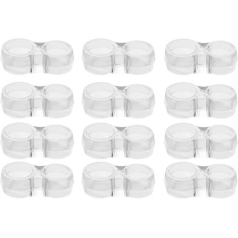 Ahlsen Protection poignee porte - lot de 12 protège poignée porte double transparents et protege mur pour poignée de fenêtre pour protéger contre les marques