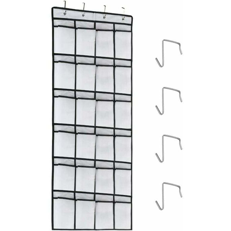 Ahlsen - Range-Chaussures à Suspendre sur la Porte 24 Poches Sac de Rangement Chaussures à Suspendre Lavable Tissu Oxford de Haute Qualité