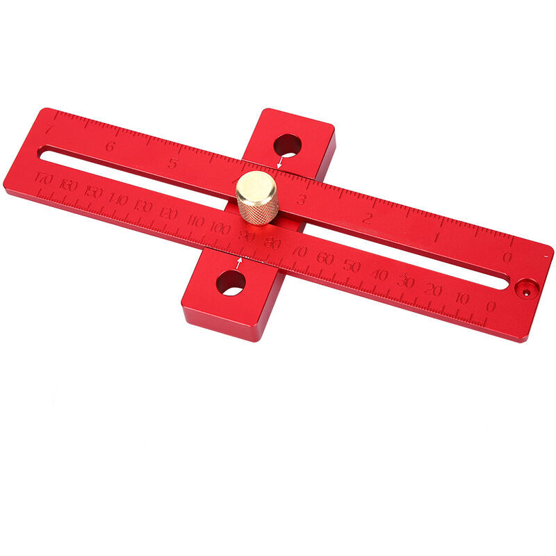 Ahlsen - Règle de marquage Accessoire pour le travail du bois Surface anodisée en forme de t chelle transparente Alliage d'aluminium 170 mm