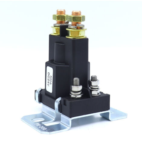 Ahlsen Relé de arranque de alta corriente 500A 24V DC 4 pines Contactor de arranque automático de coche interruptor aislador de baterías duales interruptor de encendido/apagado