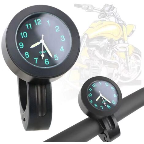 Ahlsen Reloj con manillar, motocicleta modificada, bicicleta, vehículo eléctrico, reloj, calendario, vehículo modificado, reloj con hebilla, negro