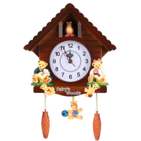 Ahlsen Reloj de cuco, casa del árbol, reloj de pared, arte, decoración Vintage para el hogar