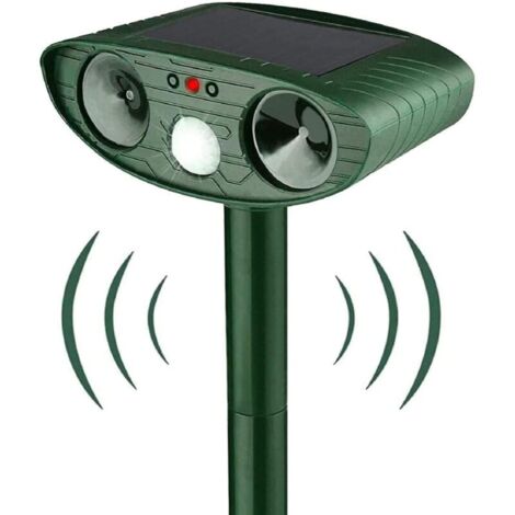 Ahlsen Répulsif Chat Ultrason, Répulsif ultrasonique pour Animaux et contrôle des Animaux avec détecteur de Mouvement PIR, Étanche Repulsif Chat pour Chats, Chiens