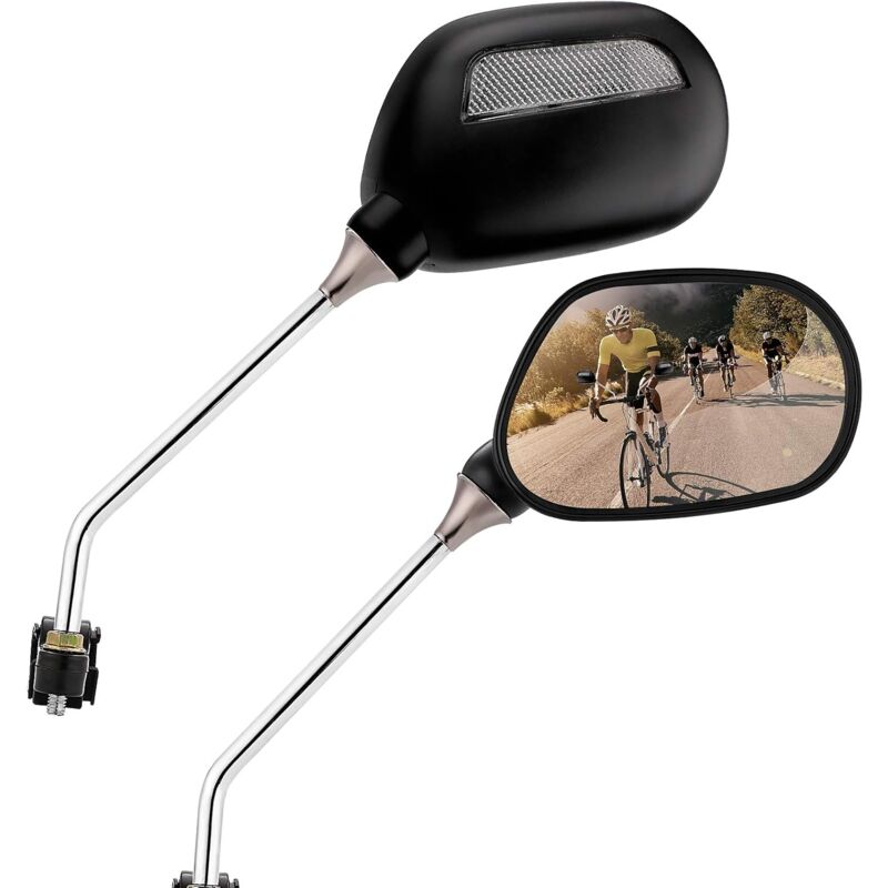 Ahlsen - Rétroviseur de Vélo 1Paire Miroirs De Vélo Bike Rétroviseur Ajustable 360° Réflecteur de Vélo Rétroviseur de Vélo pour Scooter, Vélo De